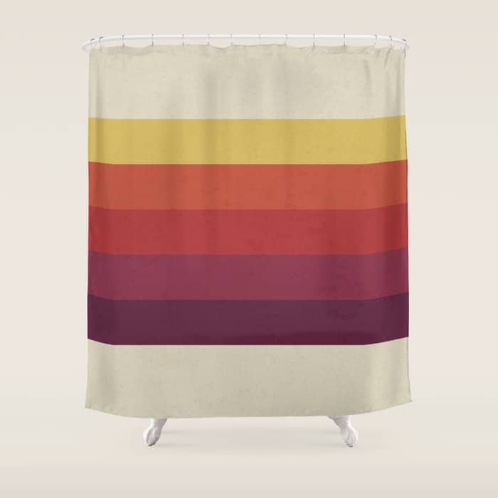 Retro Video Cassette Color Palette Shower Curtain