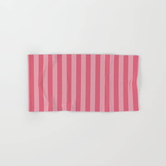 Large Nantucket Red Cabana Tent Stripes Bath Towel