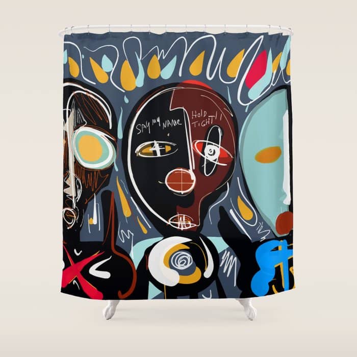 Say My Name Street Art Brut Painting Shower Curtain