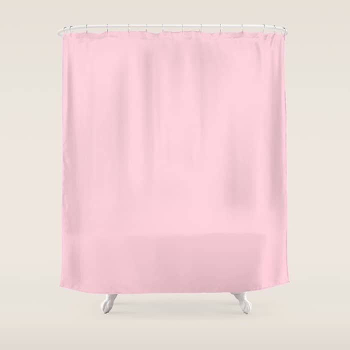 Light Soft Pastel Pink Solid Color Shower Curtain