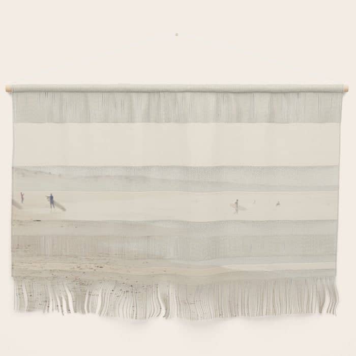 Beach Photography - Minimal Surfers And Ocean Print Wall Hanging
