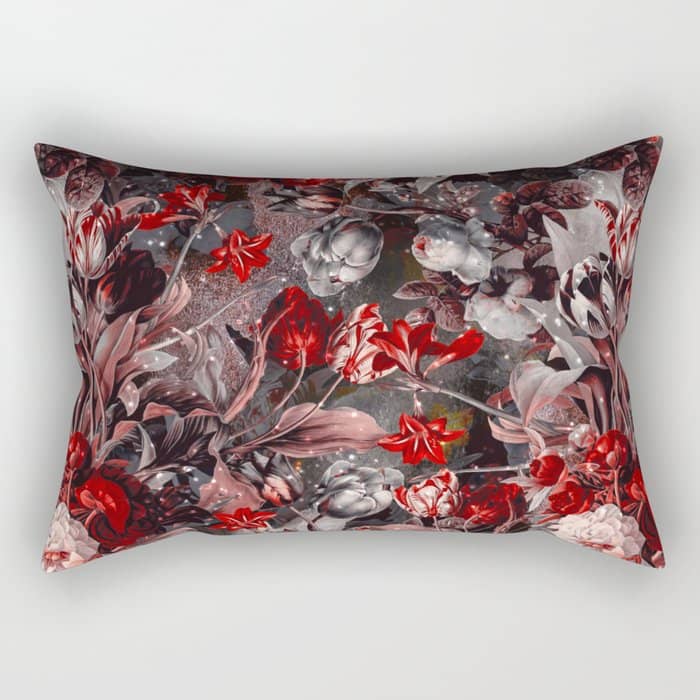 New Year'S Flowering Night Rectangular Pillow