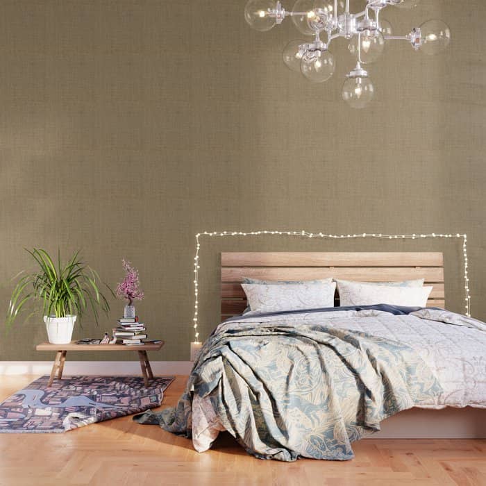 Natural Woven Beige Burlap Sack Cloth Wallpaper