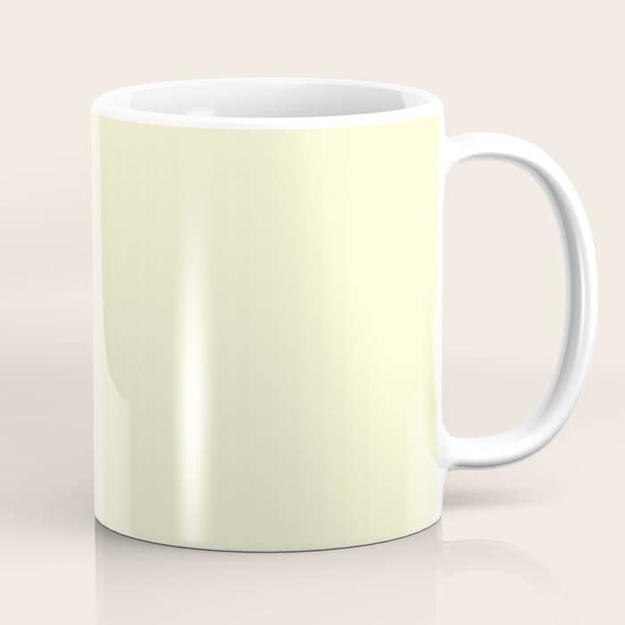Pastel Lemon Yellow Pale Soft Meringue Yellow Coffee Mug