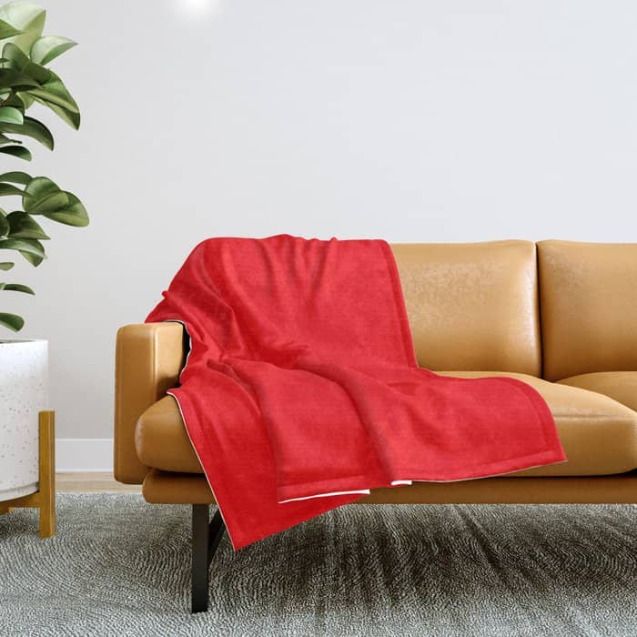 Bright Fluorescent Neon Red Fireball Throw Blanket