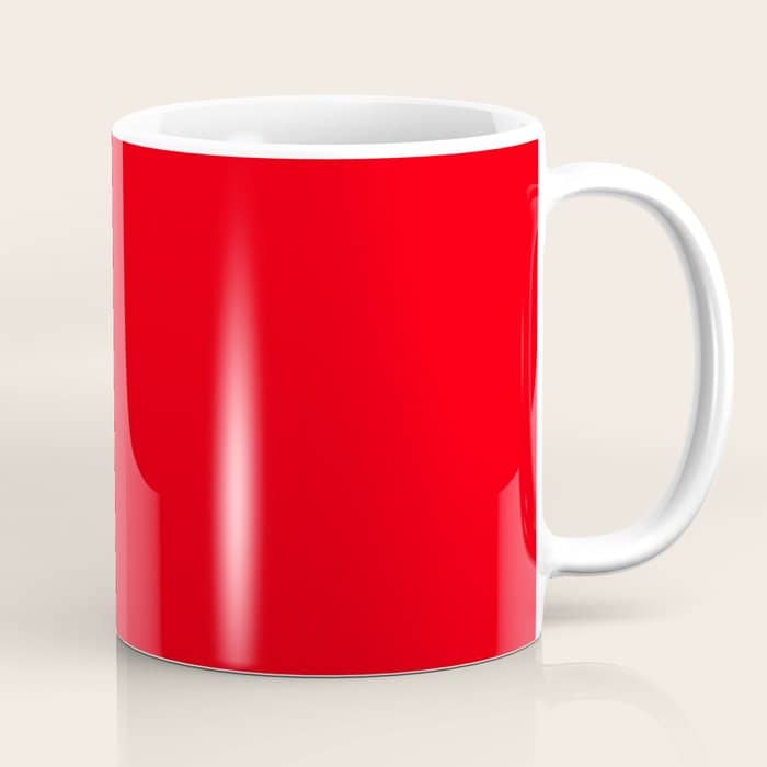 Bright Fluorescent Neon Red Fireball Coffee Mug