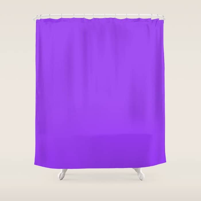 Bright Fluorescent Neon Purple Shower Curtain