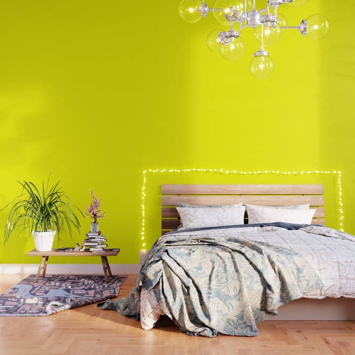 Bright Fluorescent Yellow Neon Wallpaper