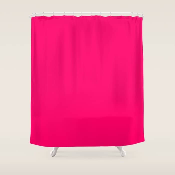 Bright Fluorescent Pink Neon Shower Curtain