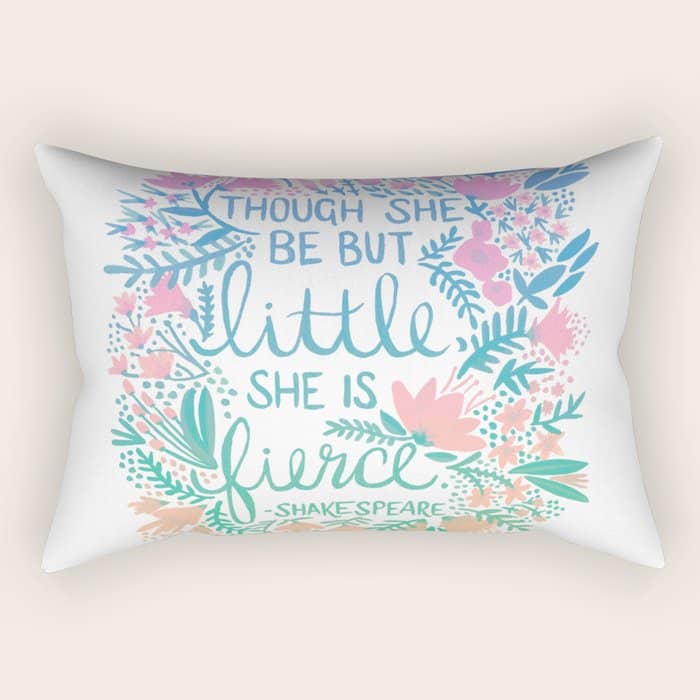 Little & Fierce - Lavender Mint Ombrã© Rectangular Pillow