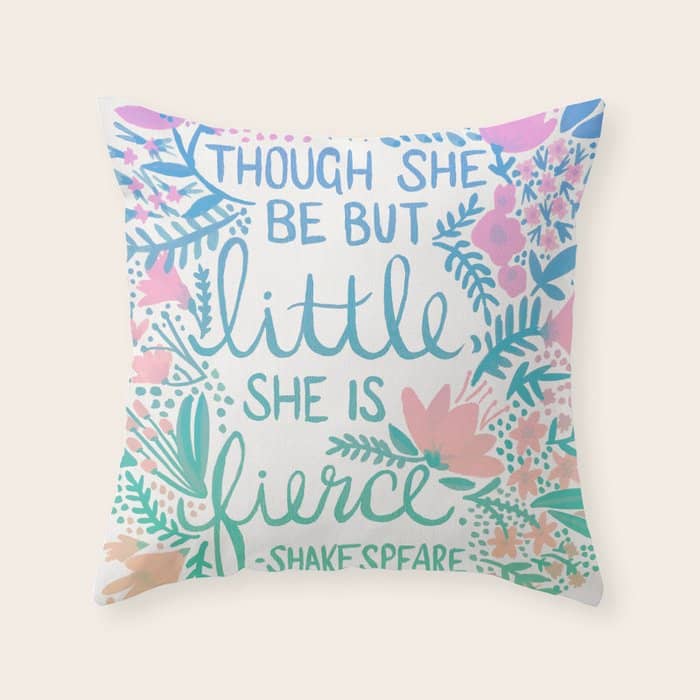 Little & Fierce - Lavender Mint Ombrã© Throw Pillow