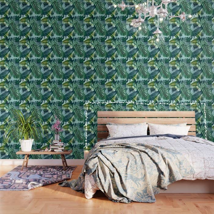 Jungles Greens, Banana Leaf, Tropical, Hawaii Decor Wallpaper