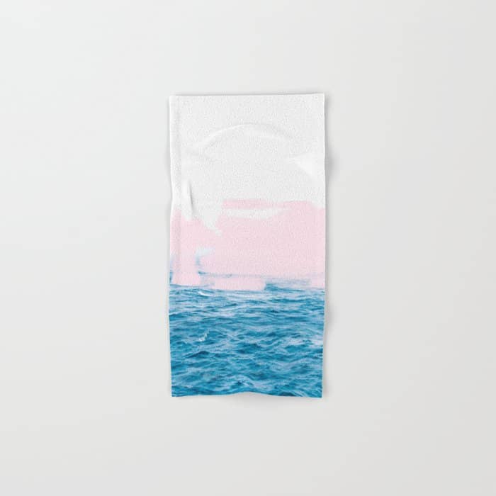Ocean + Pink #Homestorie #Decor #Buyart Bath Towel