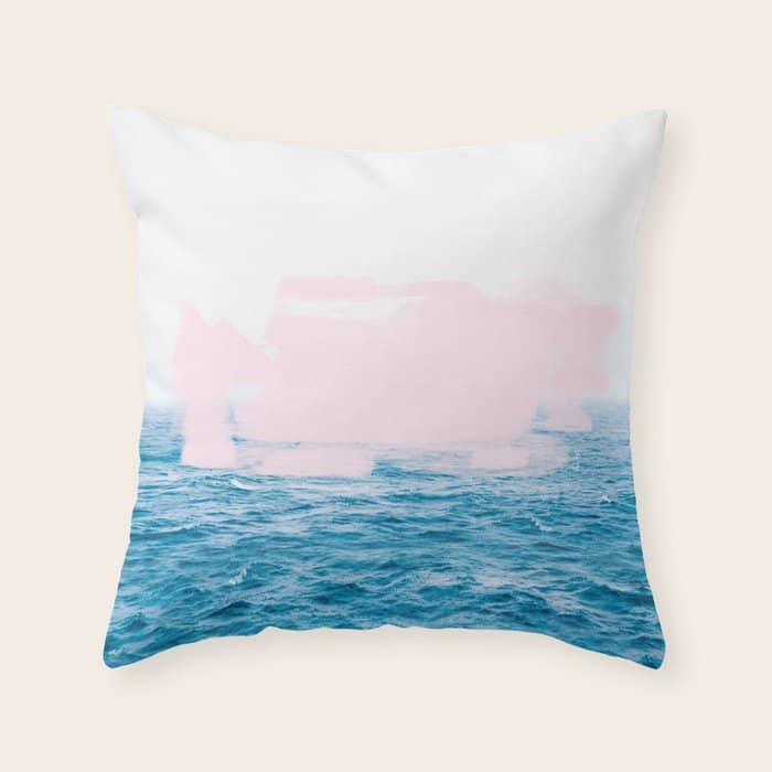Ocean + Pink #Homestorie #Decor #Buyart Throw Pillow