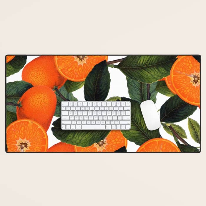 The Forbidden Orange #Homestorie #Decor #Buyart Desk Mat
