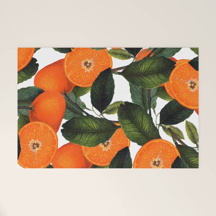 The Forbidden Orange #Homestorie #Decor #Buyart Welcome Mat