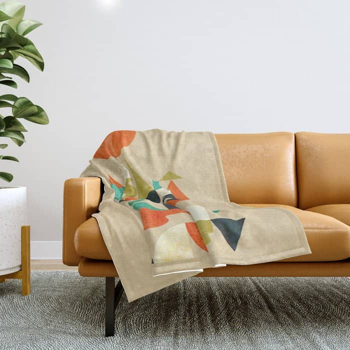 Mountains Hills And Rivers Throw Blanket