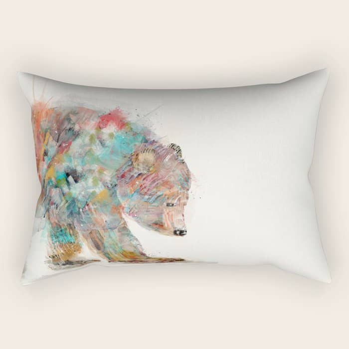 Into The Wild (The Grizzly Bear Rectangular Pillow