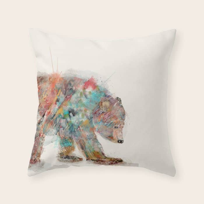 Into The Wild (The Grizzly Bear Throw Pillow