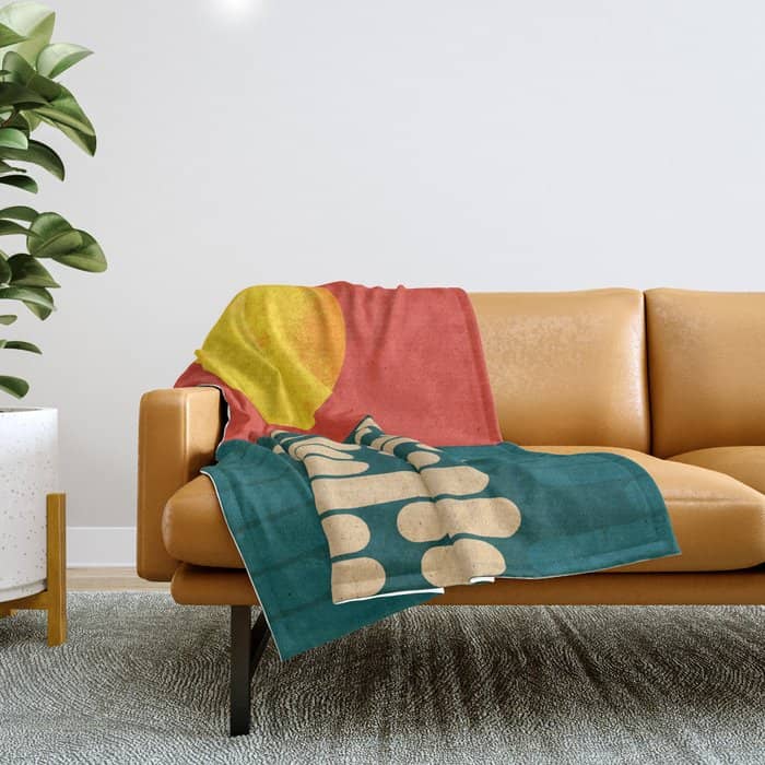 Sun Over The Sea - Afternoon Throw Blanket