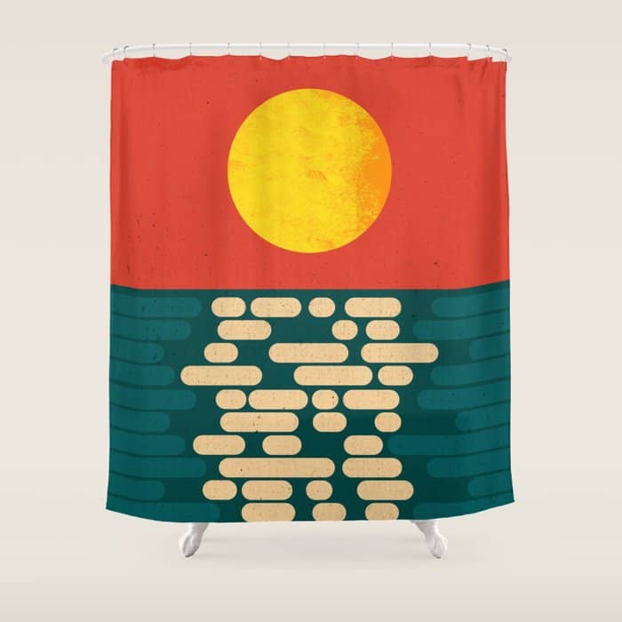 Sun Over The Sea - Afternoon Shower Curtain