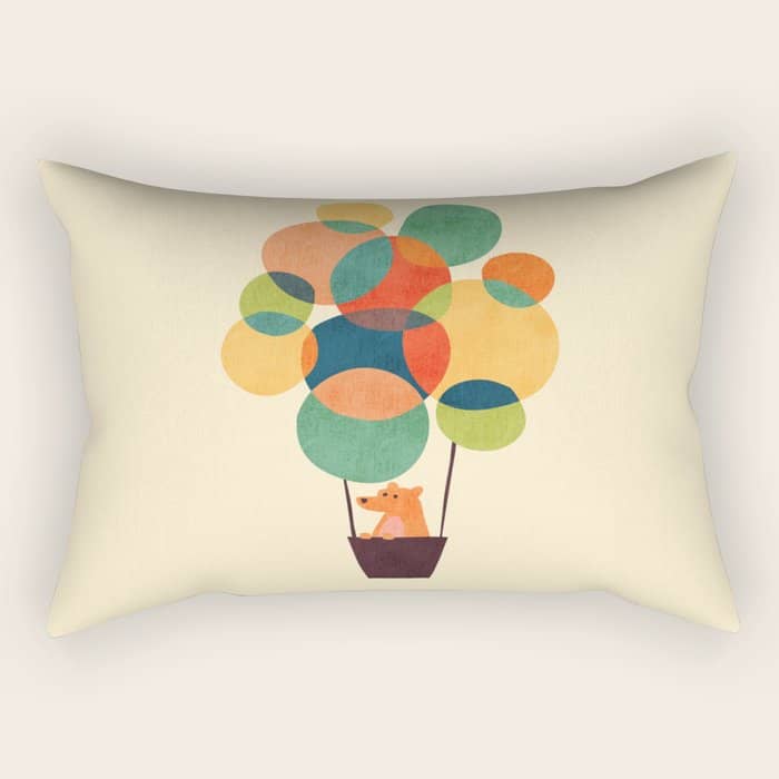 Whimsical Hot Air Balloon Rectangular Pillow
