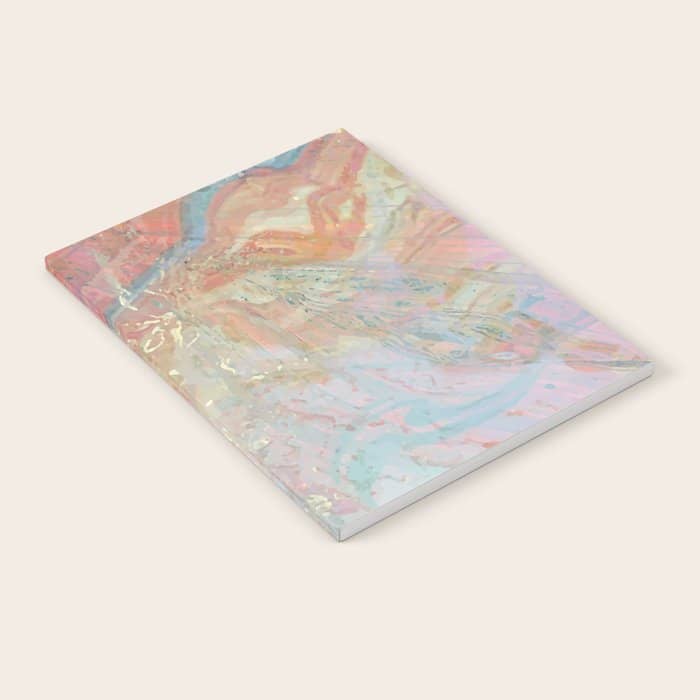Marble Luxe, Abstract Nature Bohemian Texture, Blush Gold Scandanavian Pastel Neutral Notebook