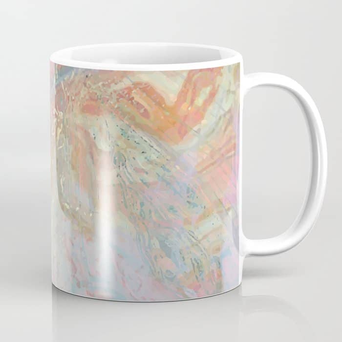 Marble Luxe, Abstract Nature Bohemian Texture, Blush Gold Scandanavian Pastel Neutral Coffee Mug