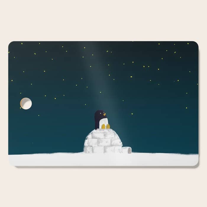 Star Gazing - Penguin'S Dream Of Flying Cutting Board