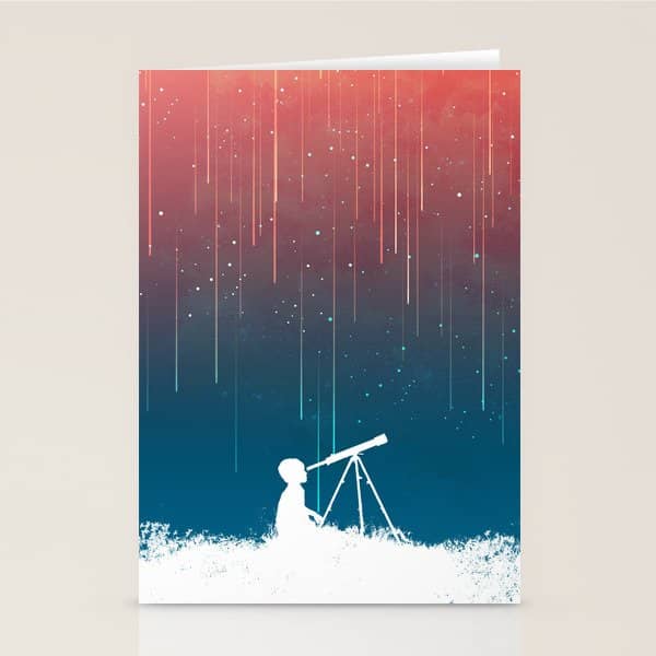 Meteor Rain (Light Version) Stationery Card