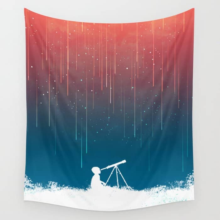 Meteor Rain (Light Version) Wall Tapestry