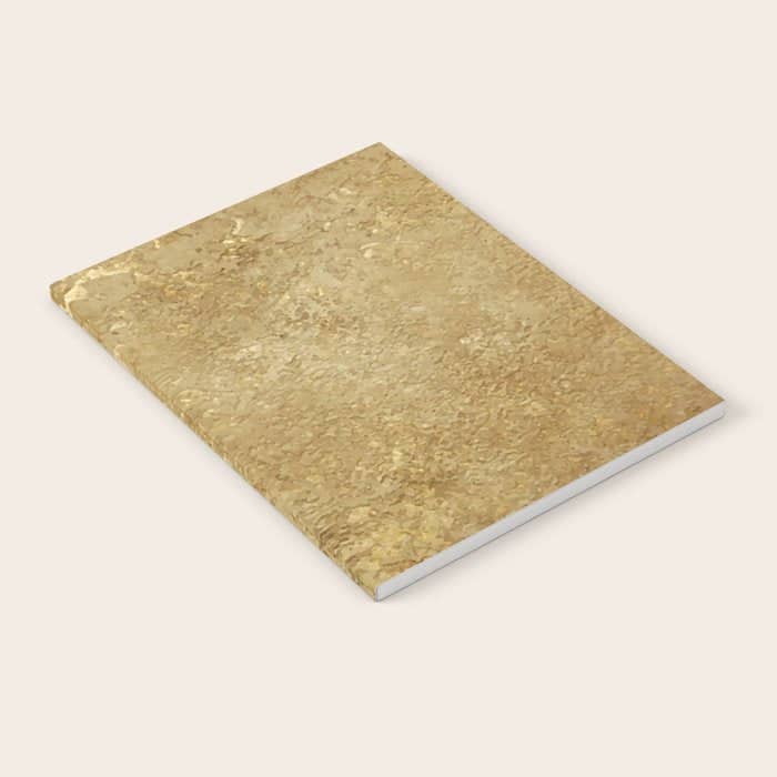 Gold Rush, Golden Shimmer Texture, Exotic Metallic Shine Graphic Design Notebook