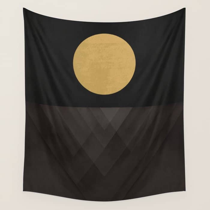 Moon Reflection On Quiet Ocean Wall Tapestry