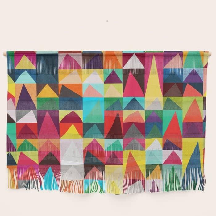 Abstract Geometric Mountains Wall Hanging