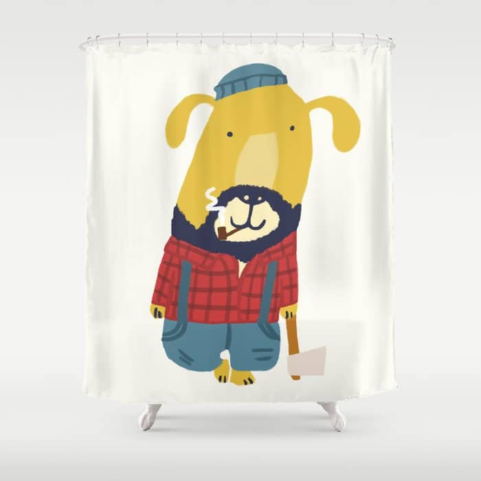 Rugged Roger - The Lumberjack Shower Curtain