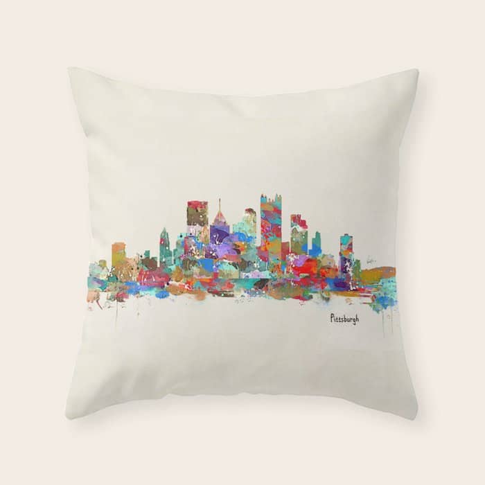 Pittsburgh Pennsylvania Skyline Throw Pillow