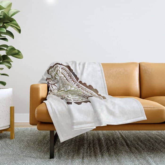 Tree Rings - Watercolor Ombre Throw Blanket