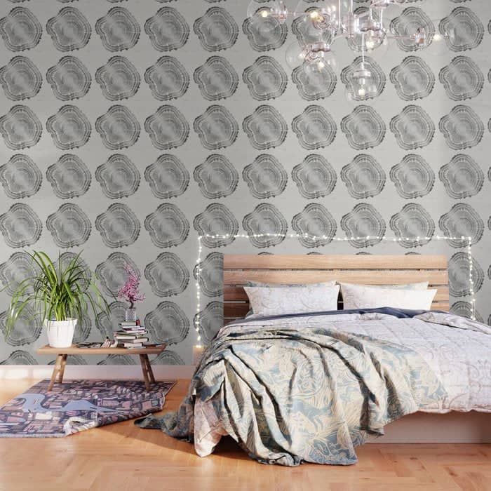 Growth Rings - 65 Years - Silver Wallpaper