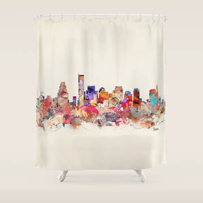 Boston City Massachusetts Shower Curtain