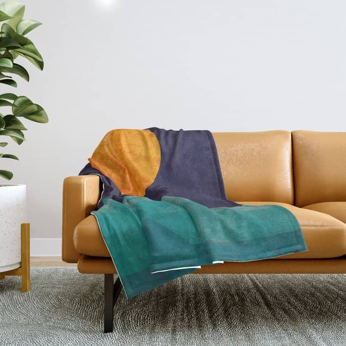 The Ocean, The Sea, The Wave - Night Scene Throw Blanket