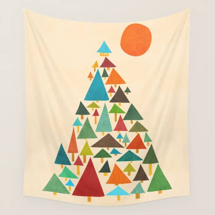 The House At The Pine Forest Wall Tapestry