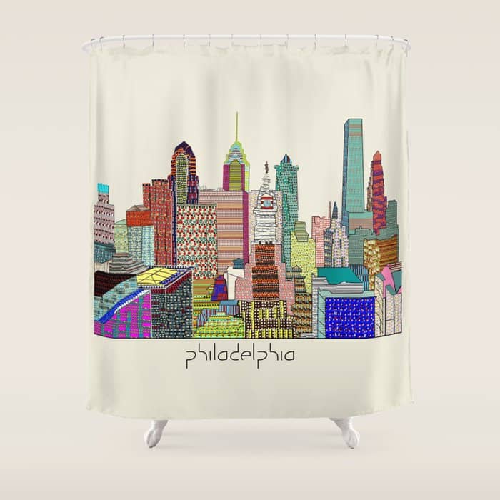 Philadelphia City Sklyine Shower Curtain