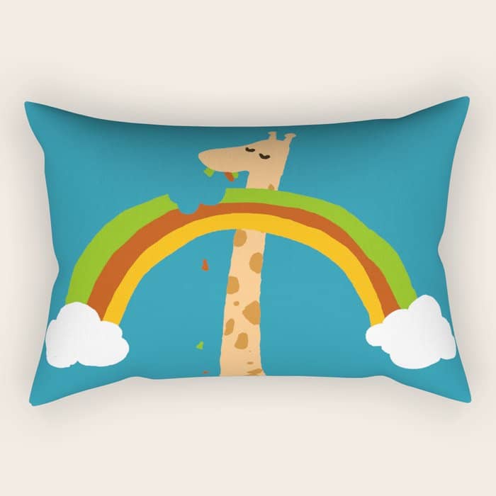 Taste Of Happiness Rainbow Rectangular Pillow
