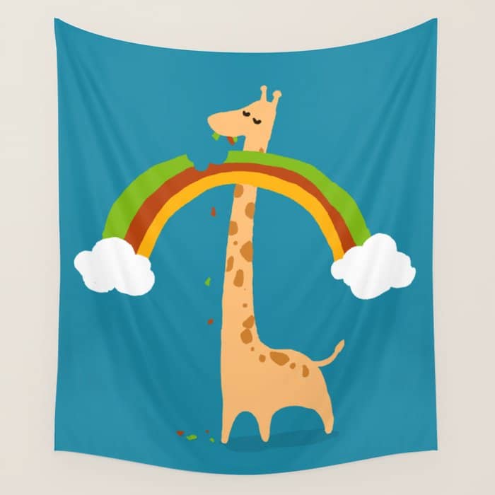 Taste Of Happiness Rainbow Wall Tapestry