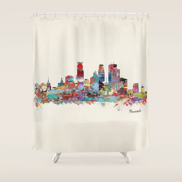 Minneapolis Minnesota Skyline Shower Curtain