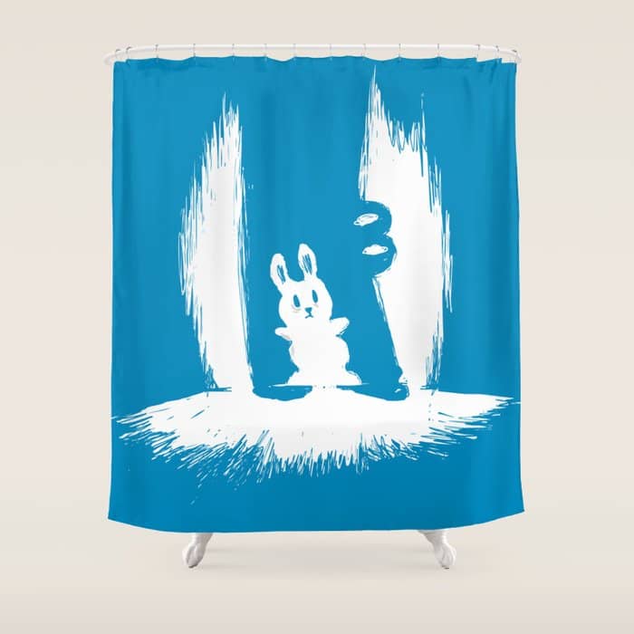 Cornered! (Bunny And Crocodile) Shower Curtain
