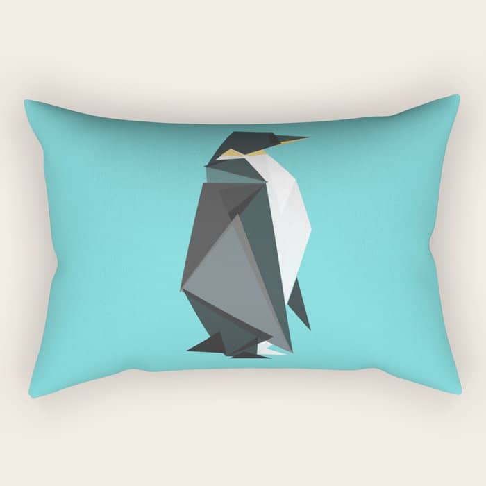 Fractal Geometric Emperor Penguin Rectangular Pillow