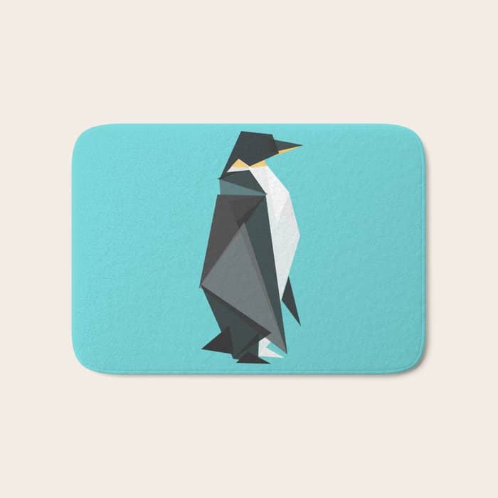 Fractal Geometric Emperor Penguin Bath Mat