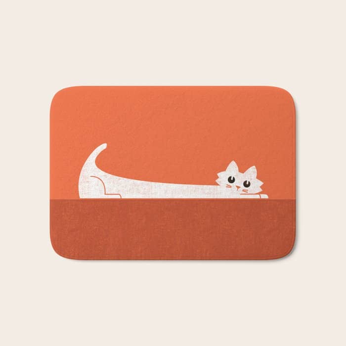 Mark'S Superpower: Cat Superstretch Bath Mat