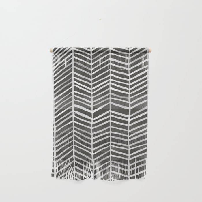 Herringbone - Black & White Wall Hanging